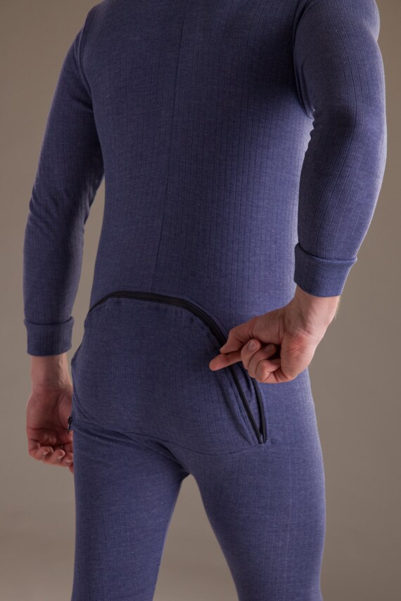 OCTAVE® Mens Thermal Underwear All In One Union Suit with