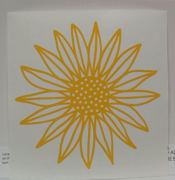 Download Sunflower Vinyl Decal/Sunflower/Flower/Yeti Decal/Car