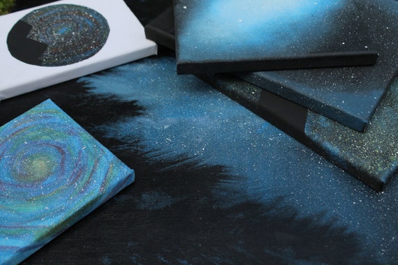 Galaxy night sky paintings