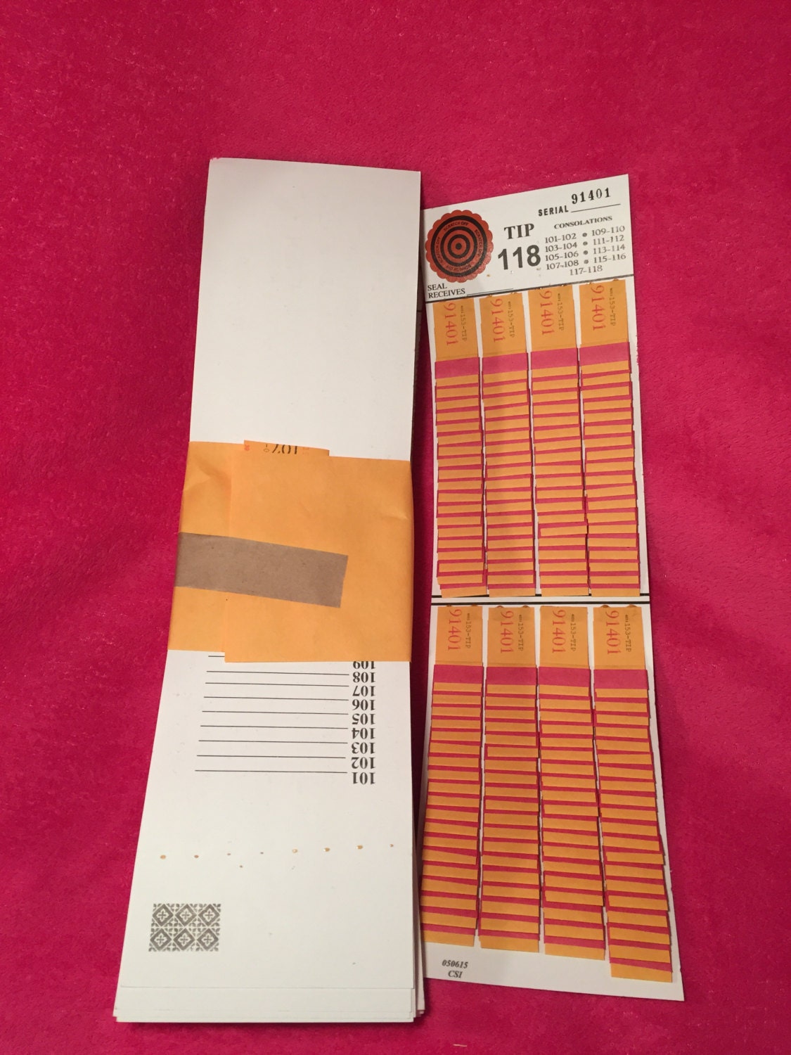 1 Dozen 153 Number Tip Boards Fund Raising Raffle Tickets