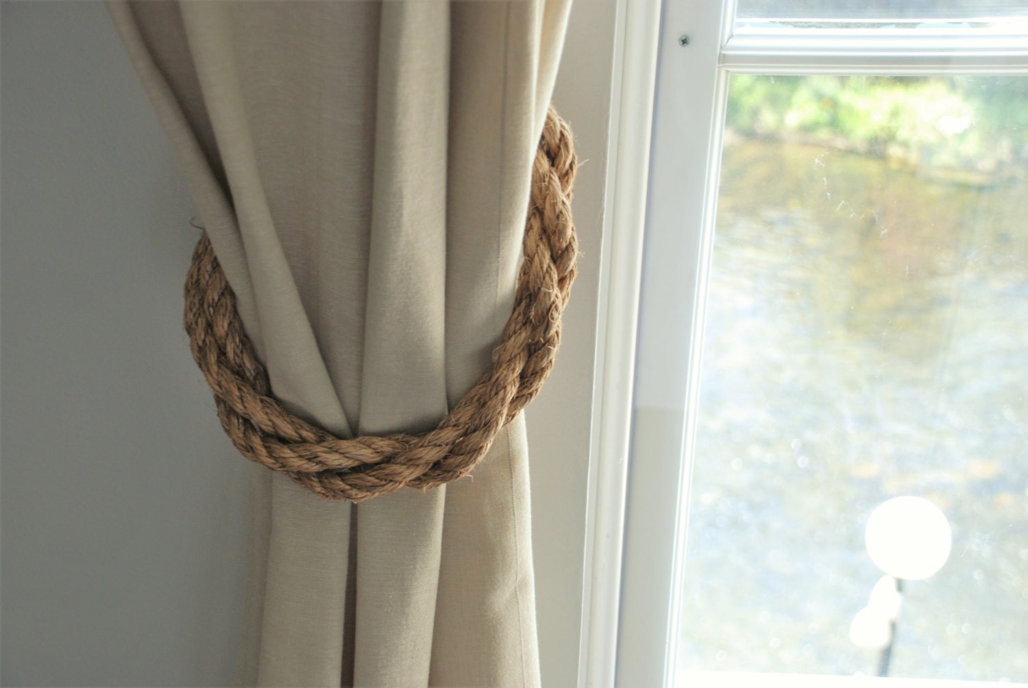 Manila Rope Rustic Thick Twist Curtain by AndreaCookInteriors