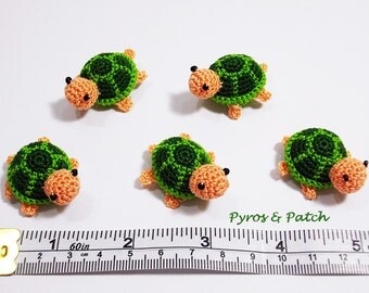 Turtles amigurumi crochet green - Tartarughe amigurumi uncinetto cotone verde