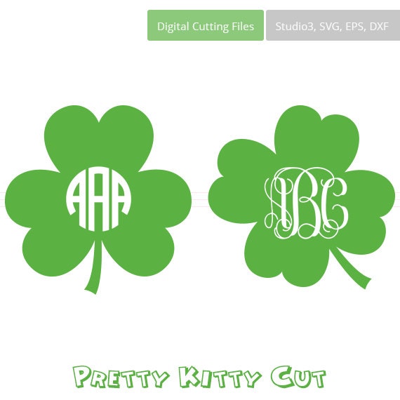 St. Patrick's Day Shamrock SVG Clover Monogram Frames