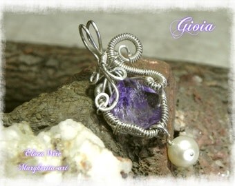 PIETRA SOLARE IN Pietra Preziosa Lolite Fatto A Mano Argento Gioiello Ciondolo 5,7 Cm EUR 9,39 - Foto 13