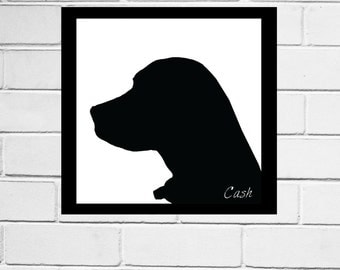 Custom Silhouettes of your pets! Art print, custom design, pet silhouettes, pet portraits