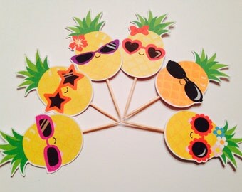 Pineapple Cupcake Toppers