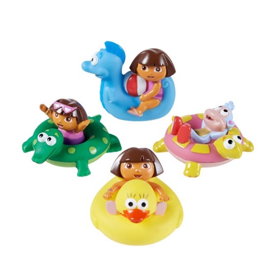 Dora the Explorer bath squirters 4 bath toys pool by luvaduckie