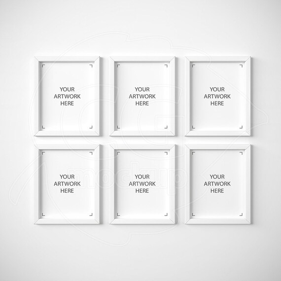 Download 8x10 mockup White frame mockups Set of 6 frame Digital by ...