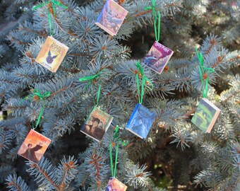 Harry Potter Book Christmas or Everyday Ornament set of eight (All books) // Harry Potter Ornaments