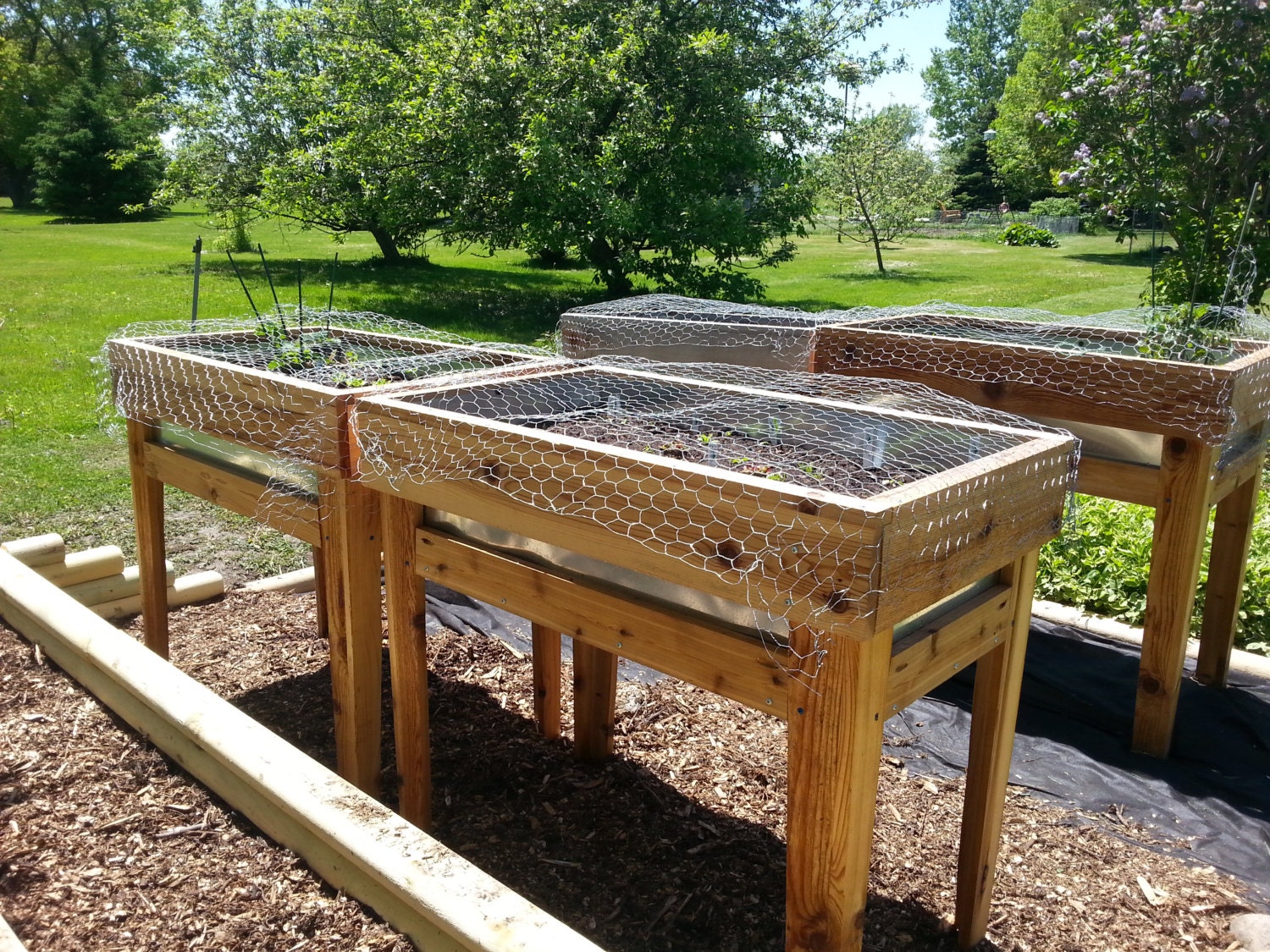 Raised garden planter by NorCreekMarket on Etsy