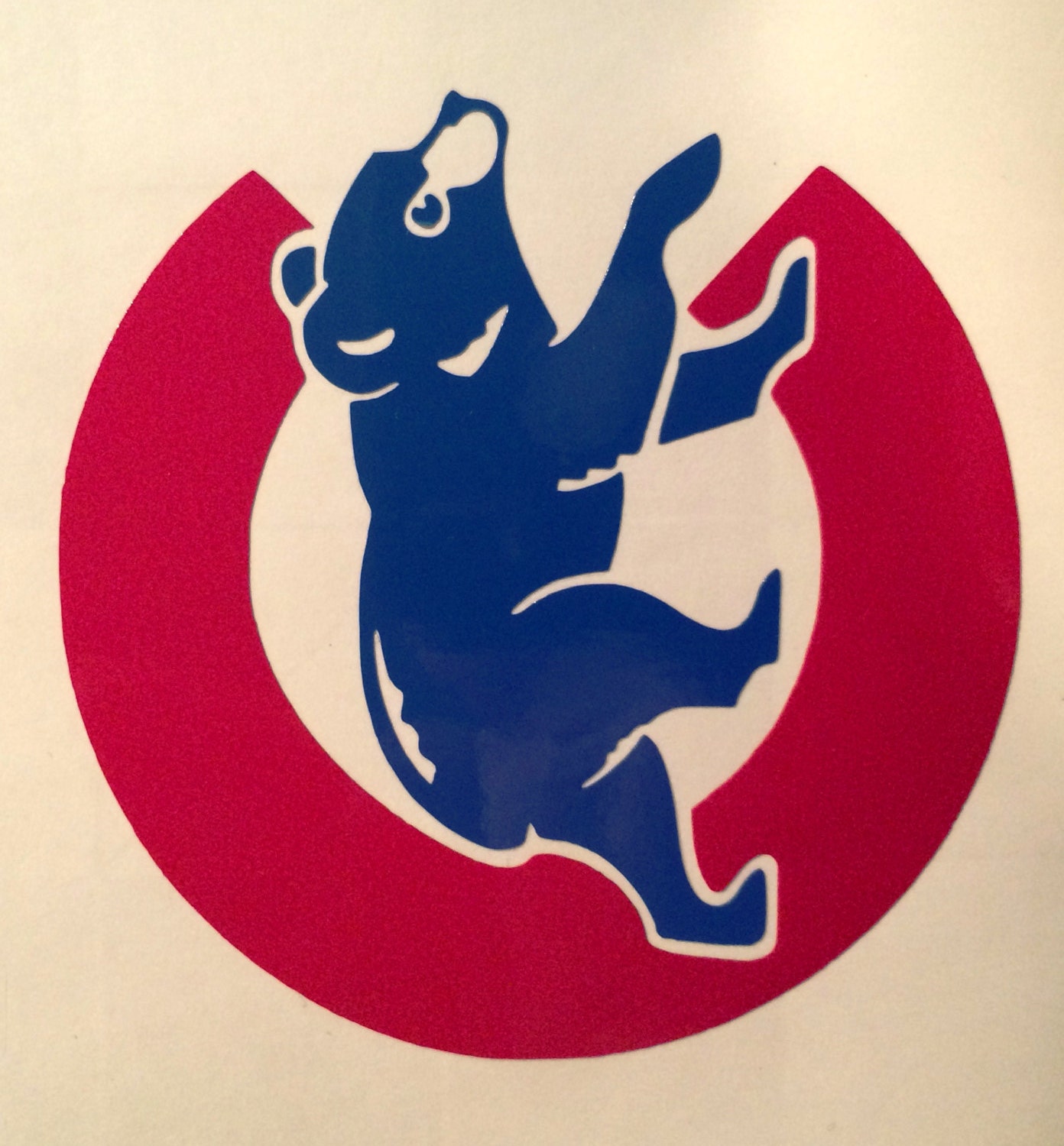 Chicago Cubs Cubby Bear sticker/decal from VinylAwesome on Etsy Studio