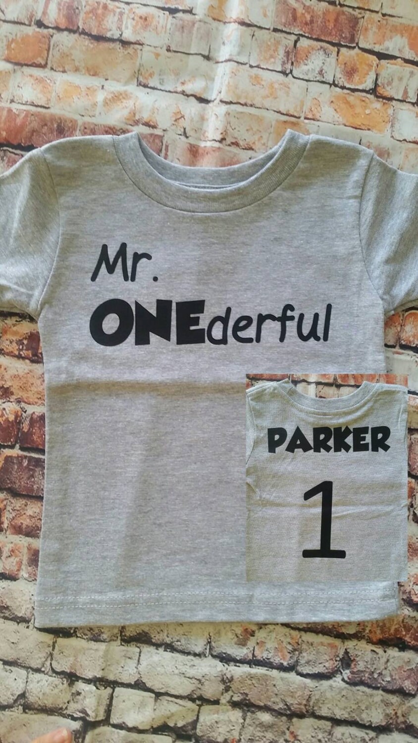 mr onederful birthday shirt