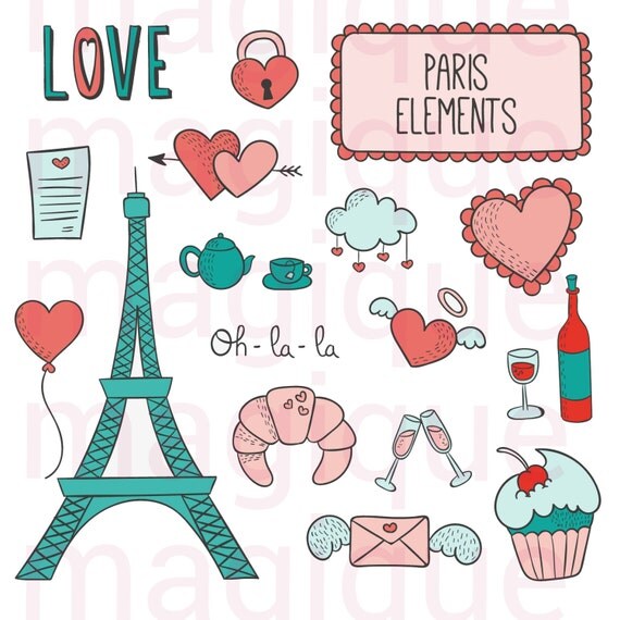 items-similar-to-paris-stickers-paris-clipart-printable-planner