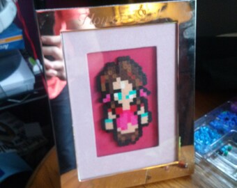 Aeris FF7 Framed Pixel Art