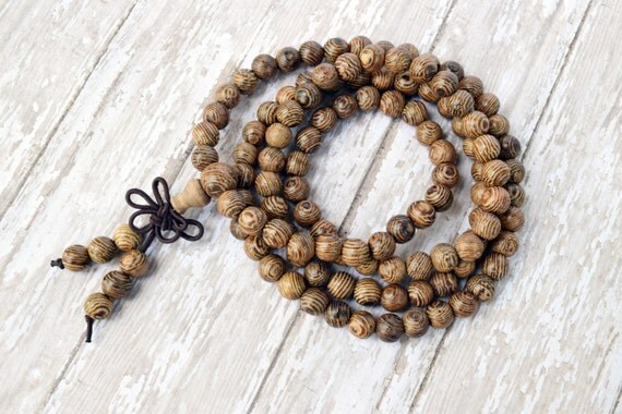 8 MM Wenge Wood Mala Bead 108 Mala Wood Bracelet Bead