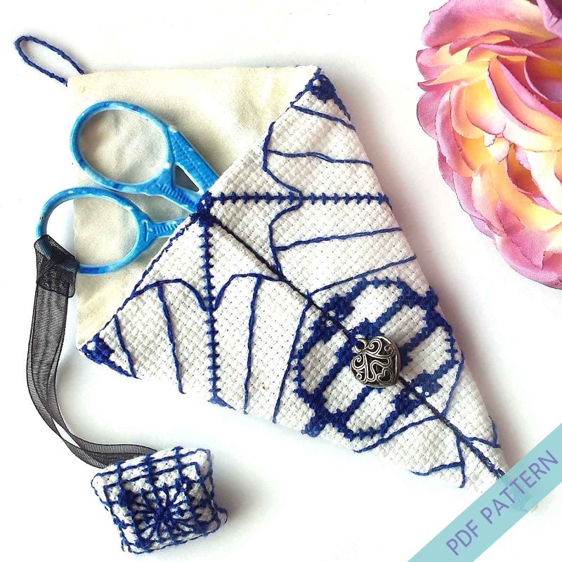 Sewing Scissors Cross Stitch Pattern Set Scissor Case Scissor Fob