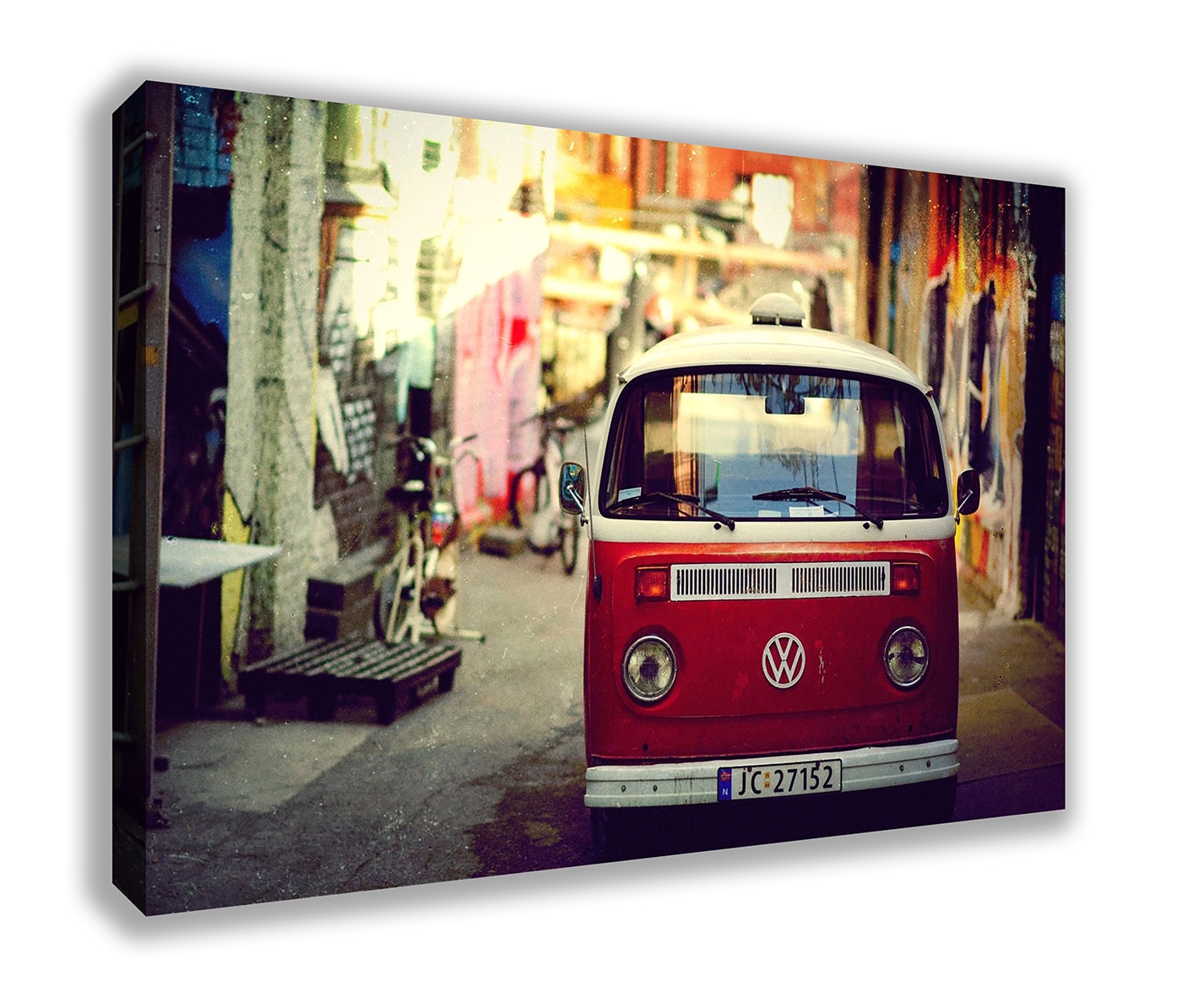 VINTAGE VW CAMPER Campervan Volkswagen Canvas Wall Art