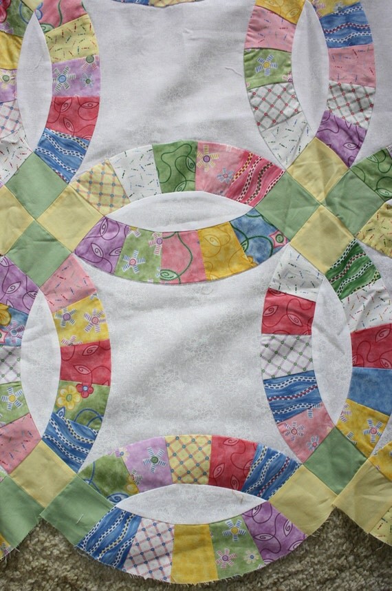 Double Wedding Ring Quilt Top