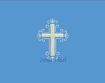 Christian Cross - Machine Embroidery design 4x4hoop - 3 sizes, Cross Embroidery, Cross Embroidery Design, Religious Embroidery, Church Cross