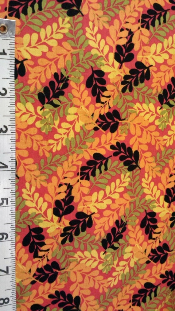 Autumn Fabric Leaf Fabric Kensington Leaves Fabric by