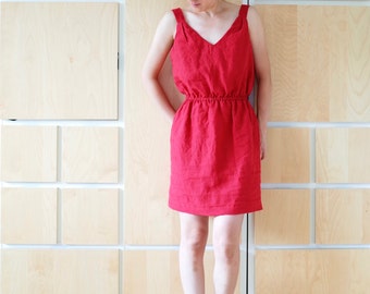 Linen summer dress with elastic band (Special Edition)