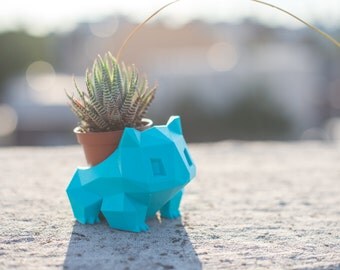Bulbasaur Planter, Pokemon go, Pocket Animal, Bulbasaur Planter, 3D printed, Pikachu, Best Gift, Adorable, cute, monster, geekery,