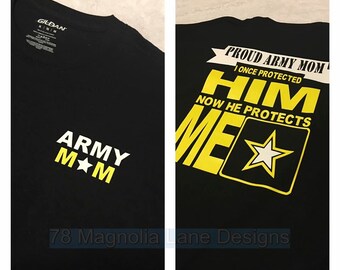 Proud Army Mom/Dad/Sister/Brother/Uncle/Aunt T shirt Customize Relationship & Soldiers Gender/Basic Graduation Shirt/Military Graduation Top