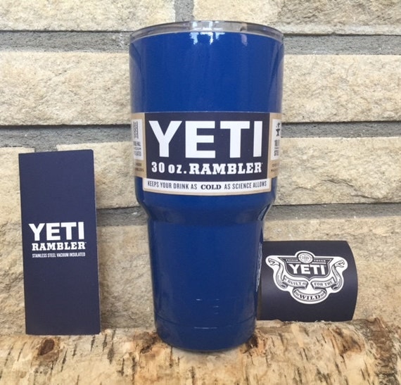 Royal Blue Powder Coated 30 Oz Yeti Tumbler Rambler Cup Mug