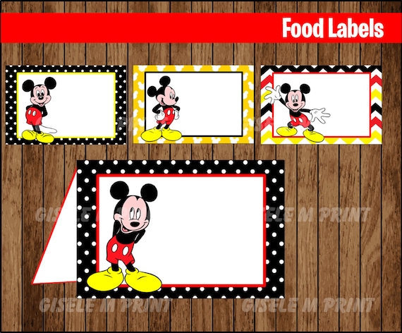mickey mouse food labels printable mickey mouse food tent