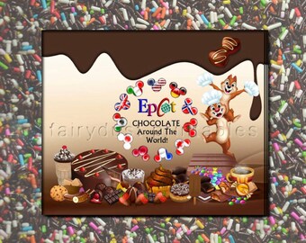 PRINTABLE Disney World Chocolate Around The World EPCOT Passport