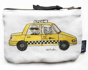 Karl in a Cab Coin Purse
