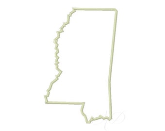 Mississippi Applique Embroidery Applique Design Instant downlod 4x4 5x7 6x10