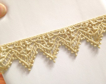Gold Trim Venice Lace 15 Yards Bolt