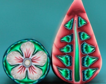HALF PRICE SALE -Set of 2 Polymer Clay Canes (38dd)