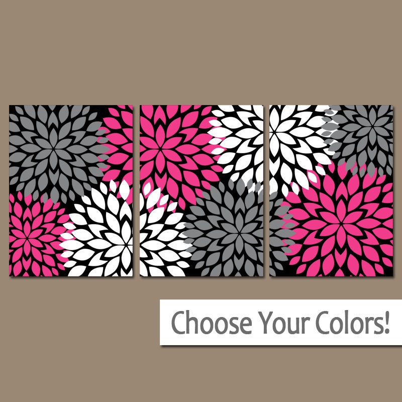 Bedroom Wall Art Bathroom Pictures CANVAS or Prints Hot Pink