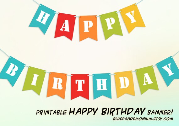 PDF Happy Birthday Sign Printable