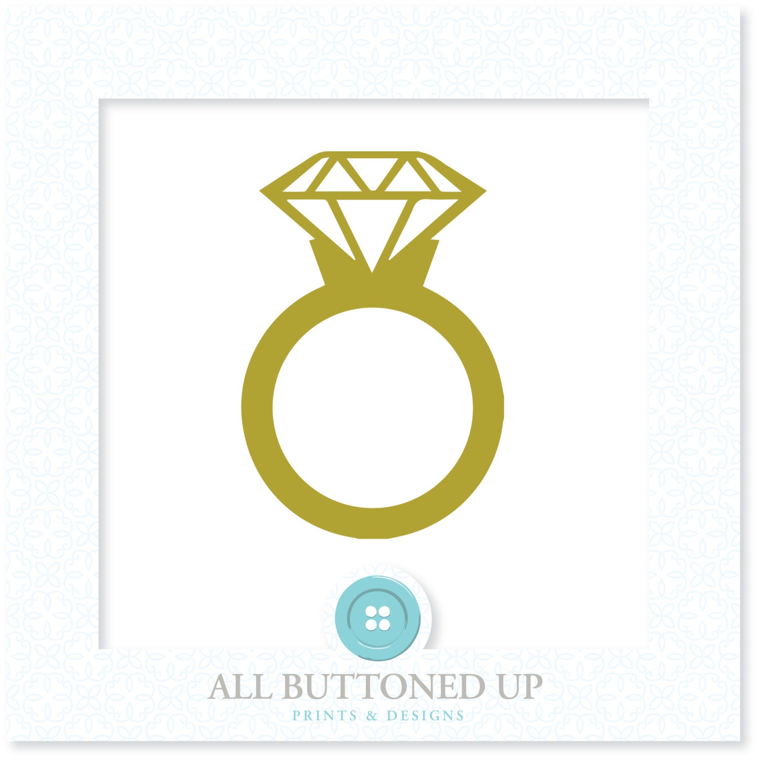 Download Diamond ring digital cut file: svg dxf