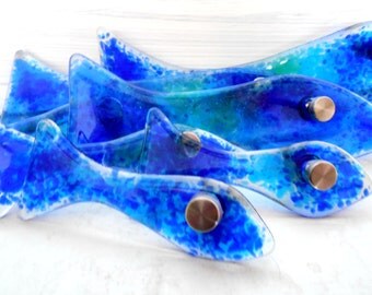 Fused Glass Wall Art, Fused Glass Fish, Home decor, fused glass art, glass fish