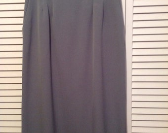 1980's--Koret--Skirt--Business--A-line--Gray/Green--Size 10--Has Stretch