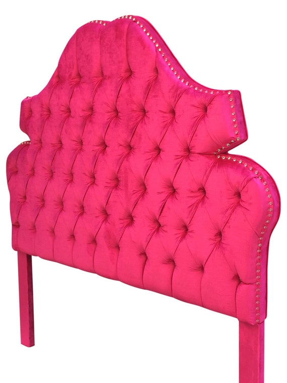 Upholstered Headboard Hot Pink QUEEN Size Hot Pink Tufted
