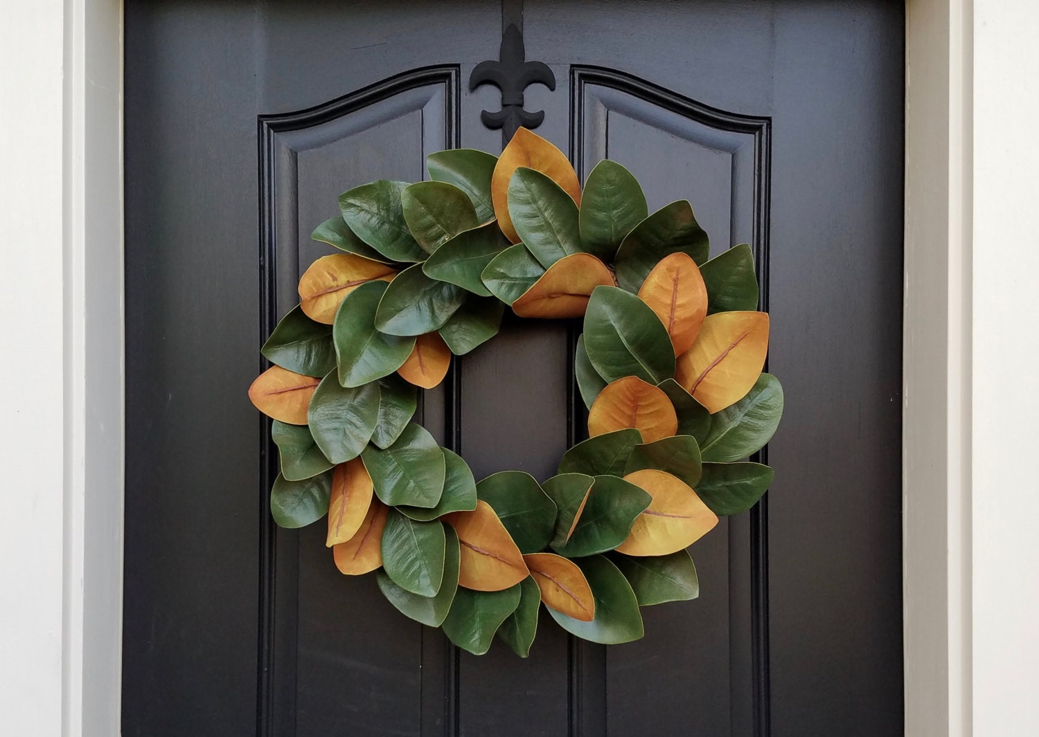 Realistic Magnolia Wreath Faux Magnolia Wreath Magnolia Leaf