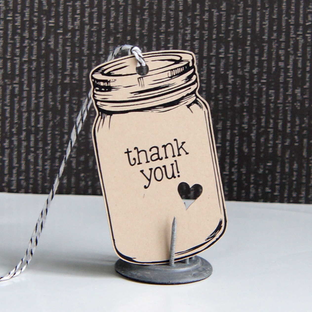 Mason Jar Thank You Tags Kraft Mason Jar Tags . Set of 6