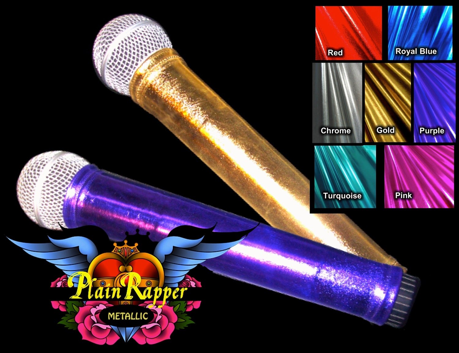 MICROPHONE COVER SKINS Metallic for Cordless Microphones