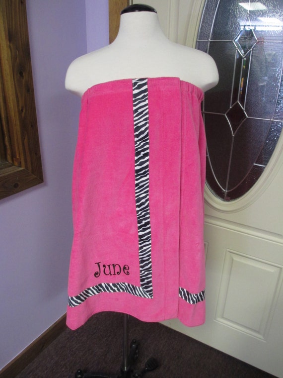 Towel Wrap Plus Size Personalized by EmbroideryByLindaP on Etsy