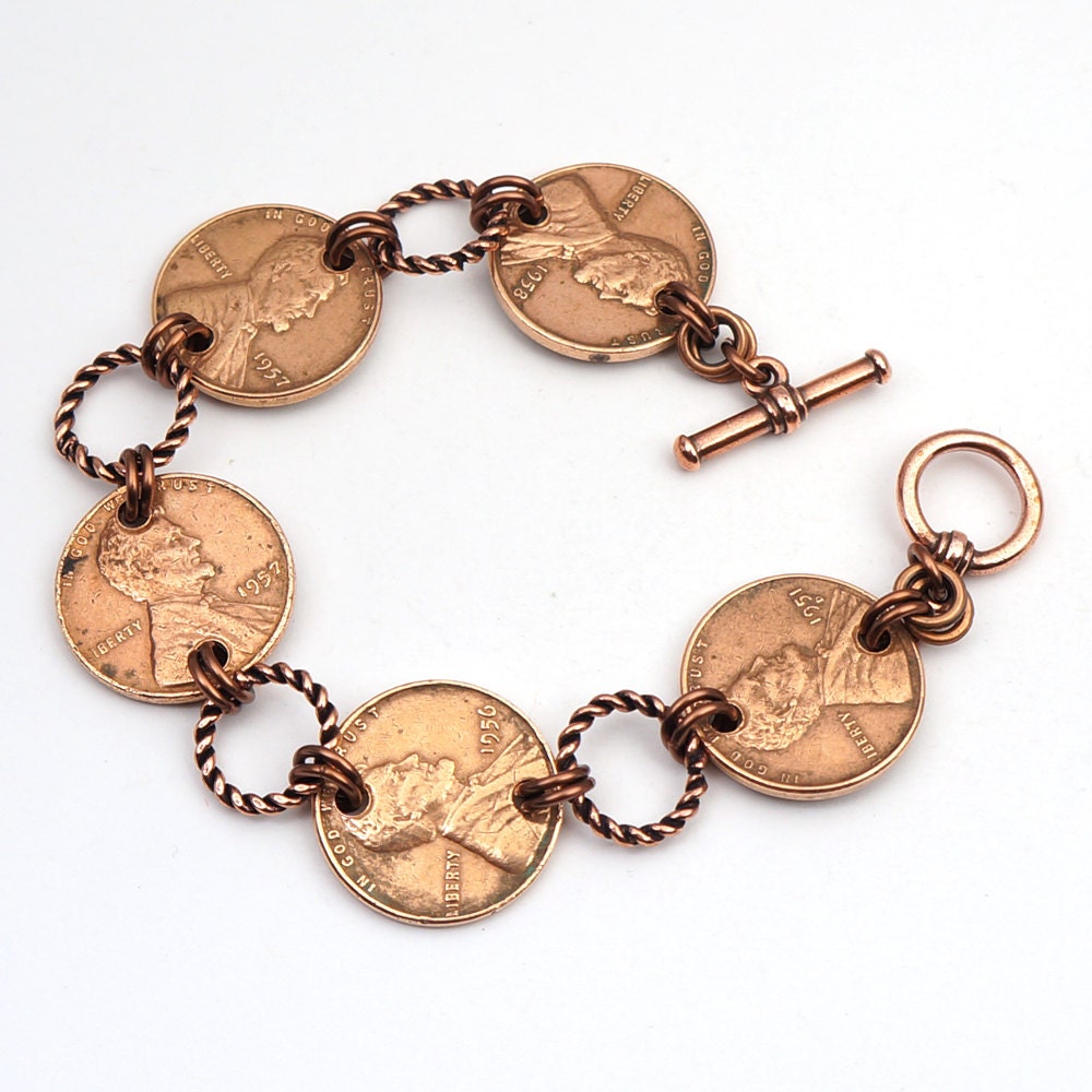Copper penny bracelet Clearance