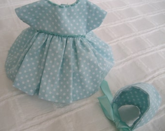 Ginny 8" Doll Clothes, "Raylee" Dress and Bonnet