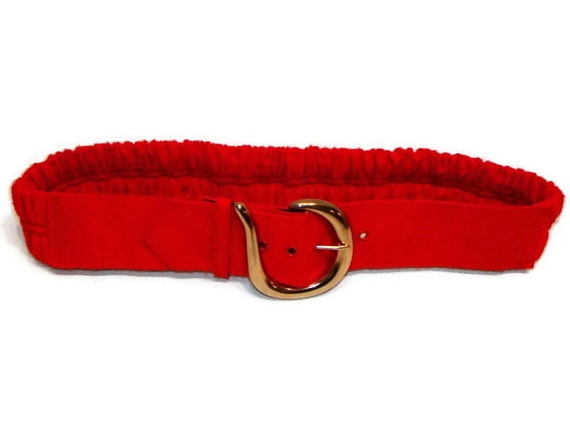red fabric belt
