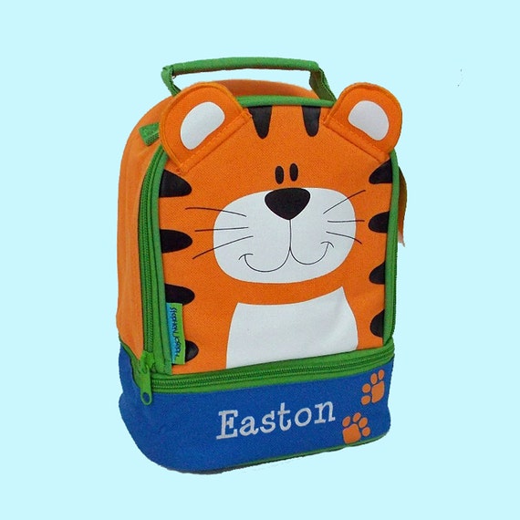 Personalized Stephen Joseph TIGER Themed Lunch Pal Lunchbox-Embroidered Monogramming Included In Price