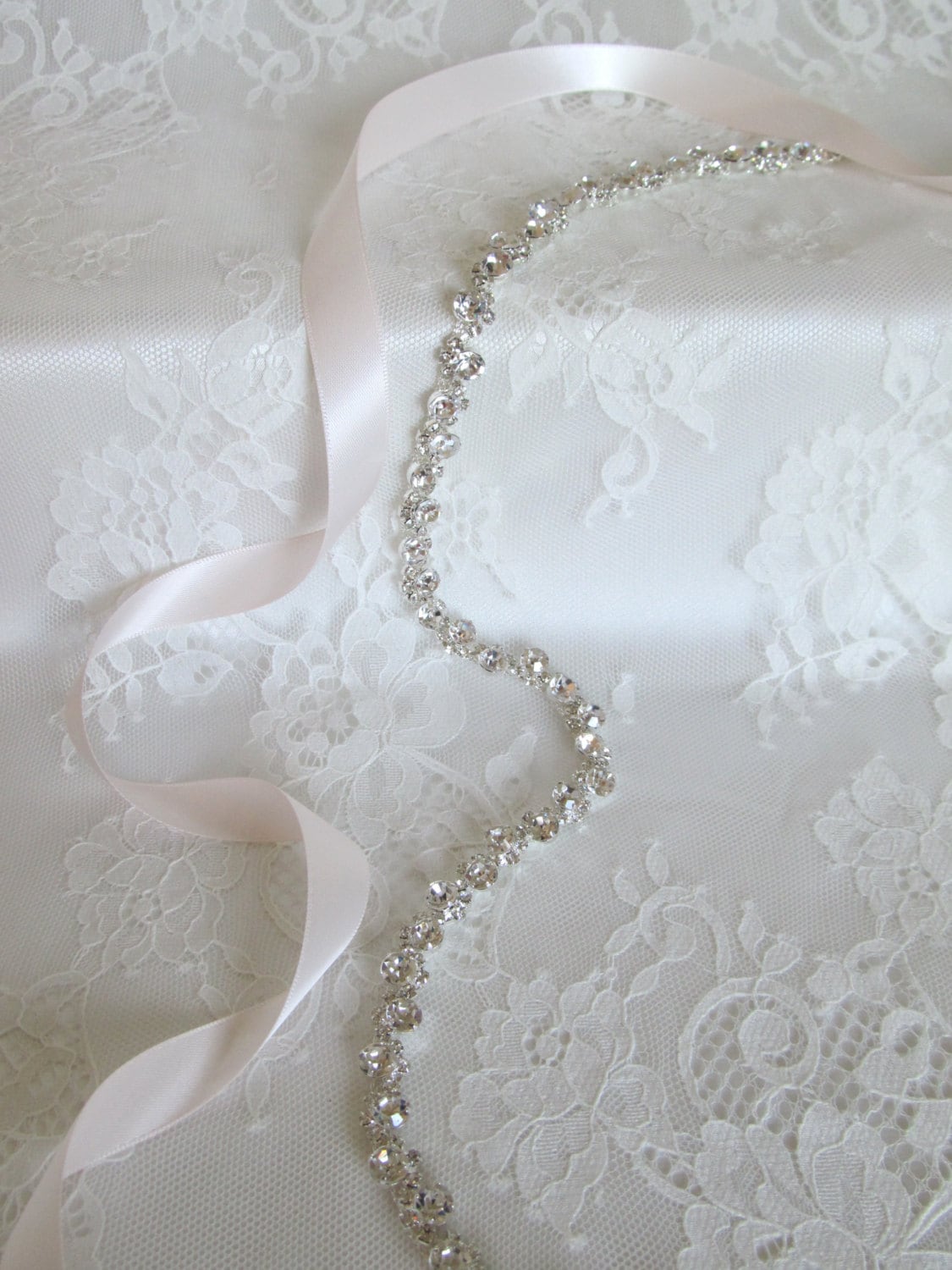 Silver Crystal Rhinestone Bridal Sash, Wedding sash,Bridal Accessories,Bridal Belt,Style #31