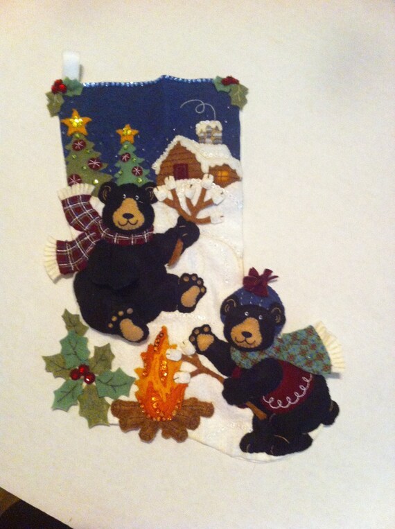 bucilla black bear bonfire